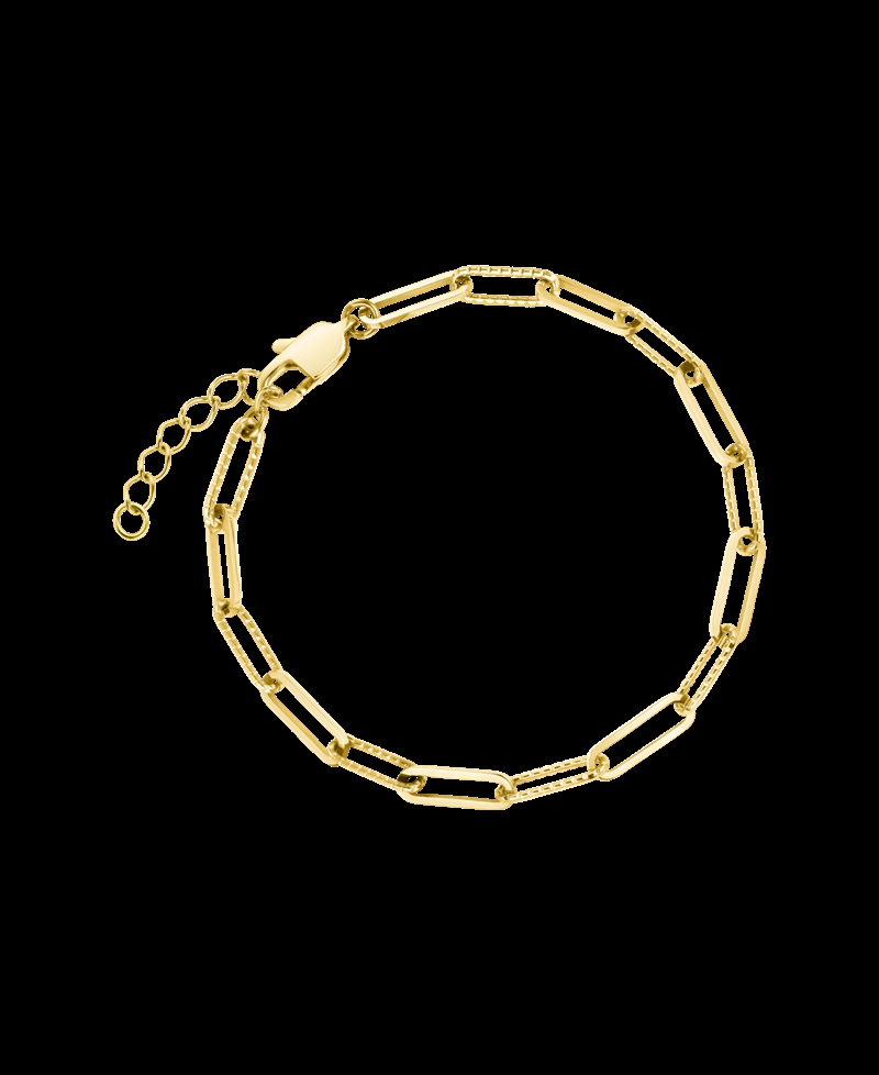 Rosefield Hammered Chain Bracelet Gold
