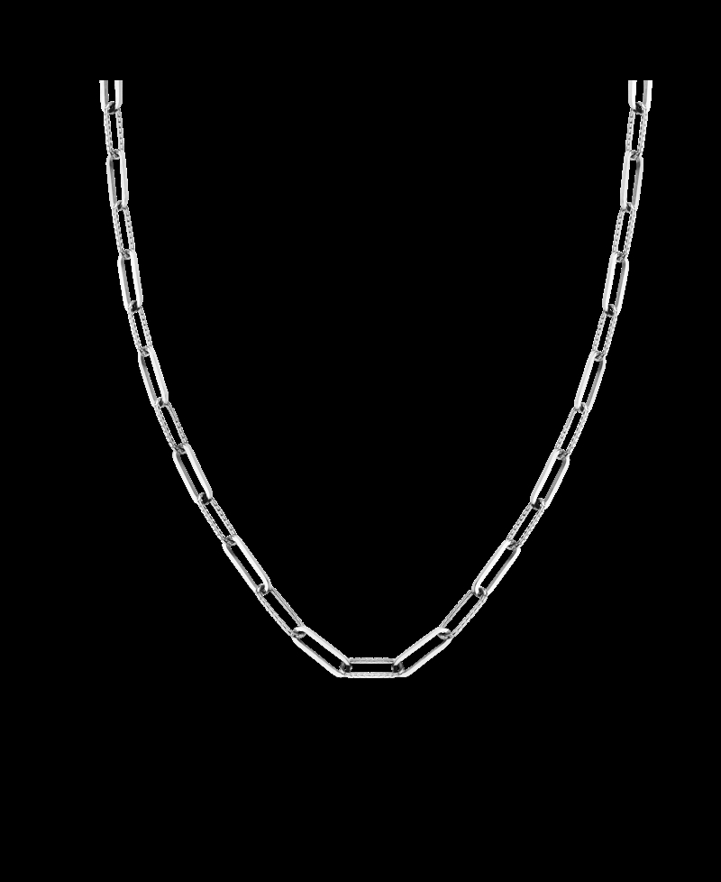 Rosefield Hammered Chain Necklace Silver