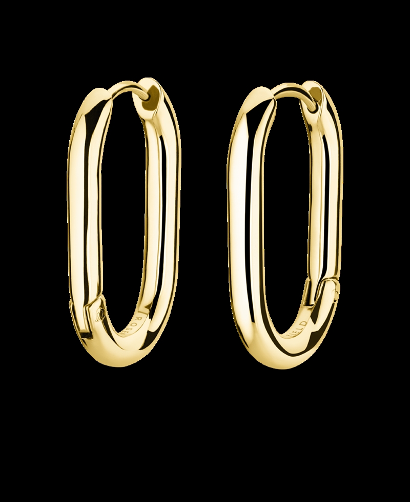Rosefield Large Oval Hoops Gold