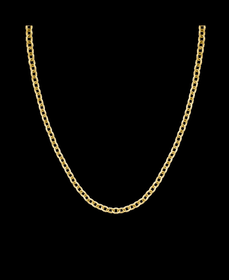 Rosefield Oval Chainlink Necklace Gold