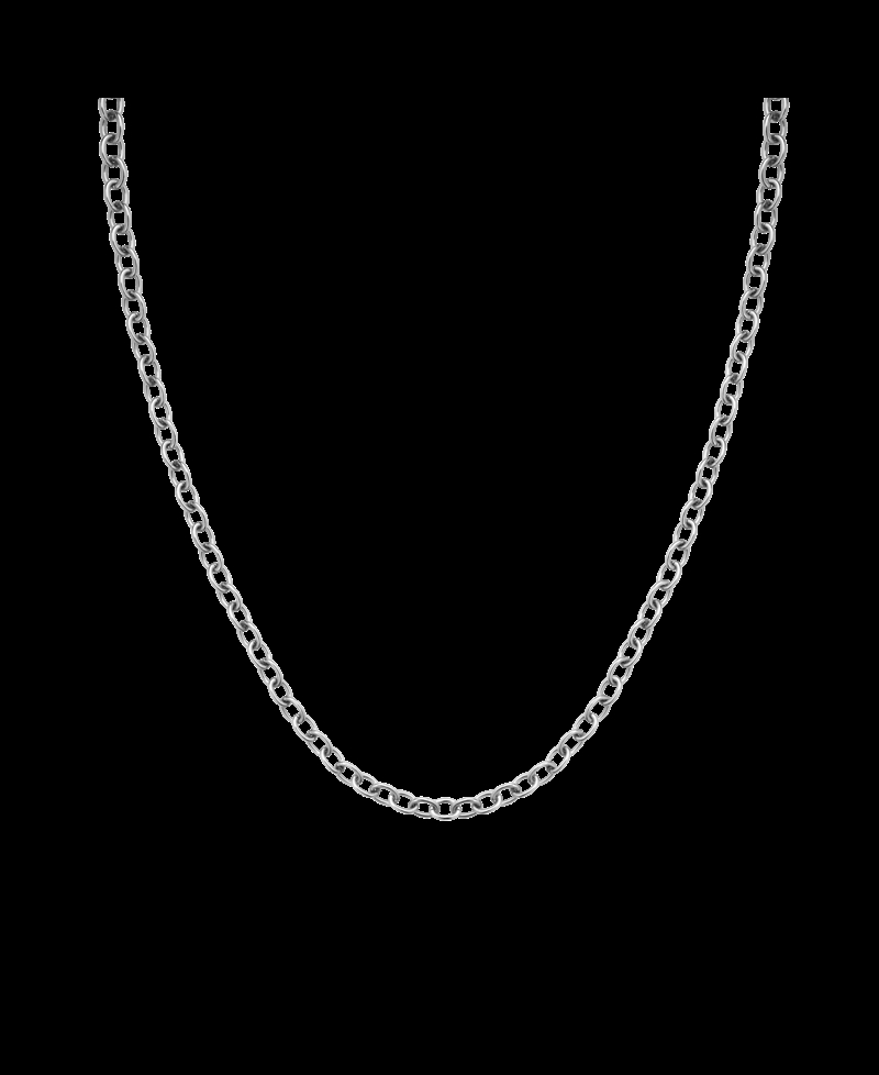 Rosefield Oval Chainlink Necklace Silver