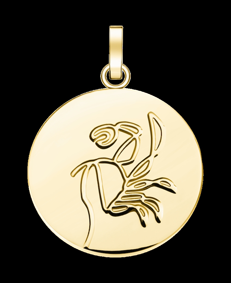 Rosefield Pendant Gold Zodiac Coin Cancer