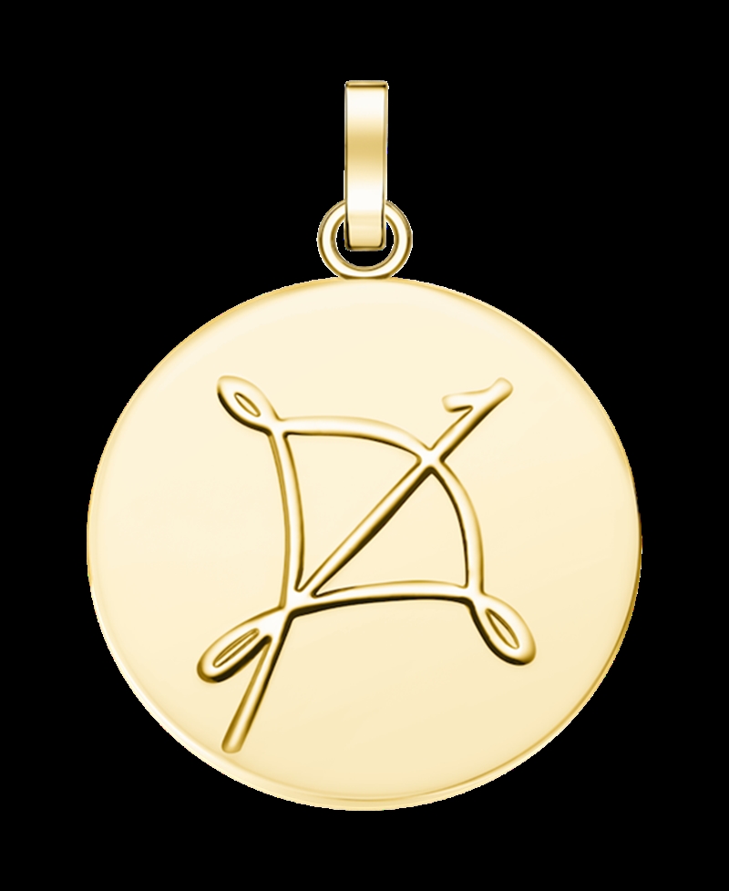 Rosefield Pendant Gold Zodiac Coin Sagittarius