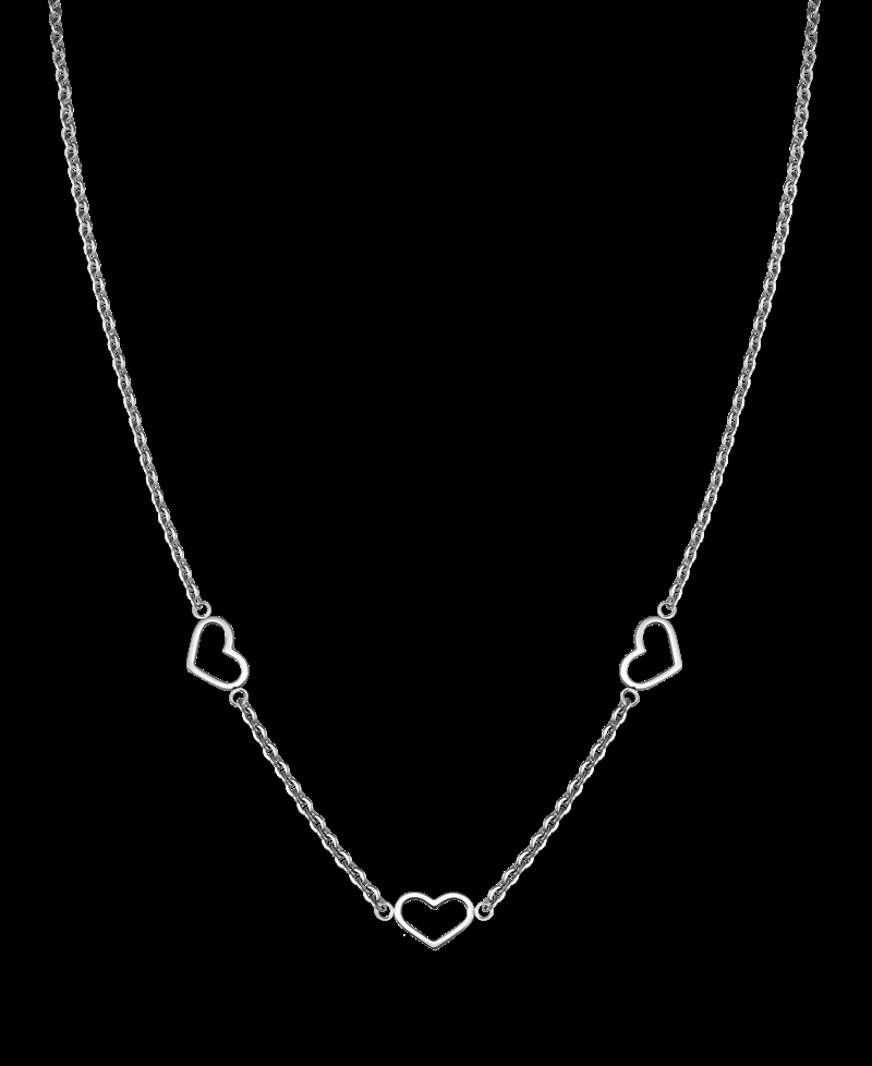 Rosefield Triple Heart Necklace Silver